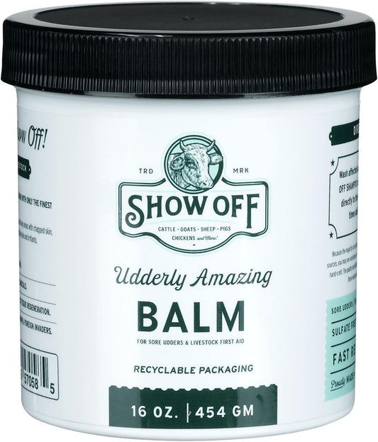 Udderly Amazing Balm for Farm Animals 16 oz | Soothing Relief for Chapped Udders, Skin Irritation, Insect Bites & Wounds