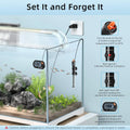 HiTauing Aquarium Heater 25W/50W/100W/200W/300W, Adjustable Knob Fish Tank Heater with Digital Thermometer, Submersible 