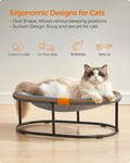 FEANDREA Elevated Cat Bed, Breathable Hammock, Washable Mesh