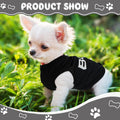 4-Pack Dog Clothes for Small Dogs Black Security Dog Shirt Soft Chihuahua Clothes Cute Male Puppy Clothes Pet Clothing for Small Dog Boy XXS