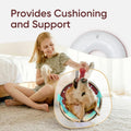 Supet Raised Inflatable Dog Cone After Surgery - Adjustable Recovery Donut Collar with Removable Shield to Stop Licking Wounds & Protect Stitches - Soft Dog Cone Alternative for Large Dogs (Brown,L)