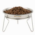 Elevated Cat Bowls,6.7" Extra Wide Raised Stainless Steel Cat Food Bowls with Anti-Slip Metal Stand Whisker Friendly Water Dishes for Indoor Cats and Small Dogs-1pack