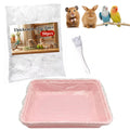 MUCOHO 50 Pcs Disposable Small Animal Cage Liners - Clear Plastic Rabbit & Bird Cage Liners, Leakproof Guinea Pig Pet Tray Film with Hangable Cleaning Brush (23''-50P)