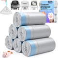 120 Count Automatic Cat Litter Box Liners Bags Compatible with NeakasaM1 Petpivot Autoscooper 11/12 and Similar Open-Top Self-Cleaning Cat Litter Box, Drawstring Handle Heavy Duty Leak-proof, 27*13in