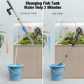 bedee Aquarium Vacuum Gravel Cleaner, 24W Electric Fish Tank Cleaner Vacuum, 6 in 1 Multifunctional Aquarium Cleaner for