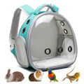 Ioview Portable Travel pet Backpack Carrier Hamster Bag Guinea Pig Bird Small Dog cat Turtle Carrier Rabbit Cage Squirrel Bearded Dragon Breathable Hangbag (Green)