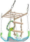 Trixie Small Animal Suspension Bridge, Hanging Cage Accessory with Hammock and Climbing Toys - Ladder and Ring, Ideal fo