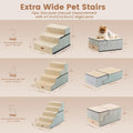 Gardner Pet Dog Stairs for Small Dogs 14" H, 3-Step Extra Wide Dog Steps for Bed, Pet Stairs for Bed and Couch with Dura