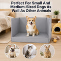 YAYODS Dog Litter Box Indoor with Wall, 32"x22"x16"Large Dog Pee Pad Holder