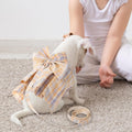 Potchen 4 Pcs Plaid Dog Dresses, XS, 11 in