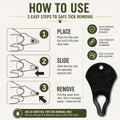The Original Tick Key - Tick Detaching Device - Portable, Safe and Highly Effective Tick Detaching Tool (Black)