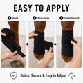 Eccliy 8 Pack Horse Polo Wraps 10 ft x 4.7 in Soft Fleece Leg Wraps, Black