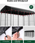 8x4ft Outdoor Dog Kennel Cover, 600D Waterproof Sunshade UV-Resistant