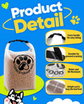 Aosnare Pet Food Storage Bag for Travel - Transparent Leak-Proof Dog Food Container with Roll-Top Closure, Keeps Kibble Fresh for Camping Trip, Dog Boarding, Weekend Getaways (14 Cups)