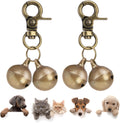 SCENEREAL Bells for Dog Collars - 2 Pack Pet Hanging Ring Bell Accessories for Dog & Cat, Pet Pendant Collar Charm with 