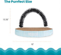 Catstages Scratch & Groom Cat Scratcher with Removable Curved Brush for Self-Grooming Station, Orange