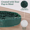 Reggie Snuffle Mat for Dogs, for Calming Support, Reducing Speed Eating, and Mental Stimulation, Durable & Easy to Clean Sniff Mat for Dogs, 20" Large Diameter, Dog Enrichment Toys, Hunter Green