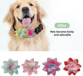 UBQUBQ Dog Collar Flowers Accessories, 6 Pack Flower Charms for Dog & Cat Collars, Elastic Slide-On Decorative Flowers for Pet Collars