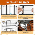 Hosile Dog Barrier for SUV, Truck, Hatchback, Sedan, Sturdy Metal Tubing Dog Car Barrier Adjusts with Vehicle Seat Tilt, Easy Installation with Elastic 6 Ropes & Steel Hooks for a Firm