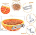 KATUMO Bird Nest, 5.3in Parrot Breeding Nest Bed with Natural Coconut Fiber Bedding for Budgie, Parakeet, Cockatiel, Conure, Lovebird, Canary, Finch, Small Birds