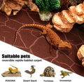 2 Pack Reptile Carpet Desert Reptile Mat & Reversible Substrate, Terrarium Liner Bedding, for Lizard,Chameleon,Gecko,Sna