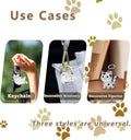 Pet Hair Keychain Cat Fur Keepsake Holder Cat Keychain Memorial Pendant Keyring Gift Pet Hair locket for Pet Lovers(Main