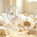 lazYYzal Silent Hamster Wheel, Super-Silent Hamster Exercise Wheels Accessories, Quiet Running Wheels, Adjustable Stand 