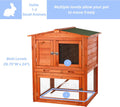 TRIXIE natura Outdoor Rabbit Hutch with Run - Small 2-Story Rabbit Cage with Non-Slip Ramp - Elevated Small Animal House