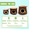 Guinea Pig Hideout Hamster Cage Accessories,Stump Style Soft Washable Hedgehog,Ferret,Rat Hammock for Cage,Chinchilla,Fe
