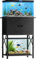 10 Gallon Fish Tank Stand with Storage Cabinet, Aquarium Stand with Rust-Proof Metal Frame, Heavy Duty Waterproof Reptil