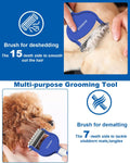ACE2ACE Dog Brush for Shedding, Dematting Comb to Remove Mats, Loose Fur