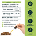 Slippery Elm for Dogs and Cats - Soothing Digestive Relief and Gut Support - Stomach Comfort and Throat Support - Herbal Drops for Pets - Easy to Use - Bacon Flavored - 2 fl oz