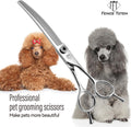Dog Grooming Scissors: 7 inch Pet Curved Chunker Shears Made Of Japanese 440C Advanced Stainless Steel Professional Groo