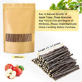 600g Organic Apple Sticks Small Animals Molar Wood Treats Toys for Chinchillas Guinea Pig Rabbits Hamster Gerbil Parrot 