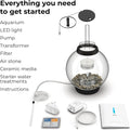 biOrb Classic 15 Acrylic 4-Gallon Aquarium with White LED Lights Modern Compact Tank for Tabletop or Desktop Display, Bl