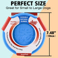 Kwispel Dog Flying Disc - Durable Rubber Dog Toy for Fetch - Interactive Lightweight Flyer Dog Toys for Outdoor Playtime - Safer Disc for Healthy Activity - for Small/Medium Dogs (Blue)