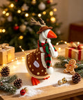 Christmas Desk Goose Outfits 7 Inch Desktop Geese Statue Clothes