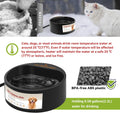 Outdoor Heated Water Bowl for Dogs Cats, 2.2L Winter Heating Dog Water Bowl Smart Thermal for Outdoor Chickens Rabbits B