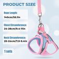 cobee Adjustable Bunny Harness and Leash Set, Rabbit Breathable Harness