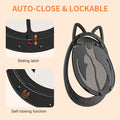 HIDROSIL Cat Door for Screen Door, Inside Openning 10x10x0.5 inch, Patent Desigh Pet Screen Door with Lockable Magnetic Flap for Doggy and Cat Door, Suitable 0-18lb Cats and Small Dogs, Black