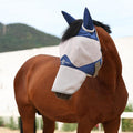 Harrison Howard Full Face Horse Fly Mask UV Protection and Breathable for Equine Use Comfortable Navy L