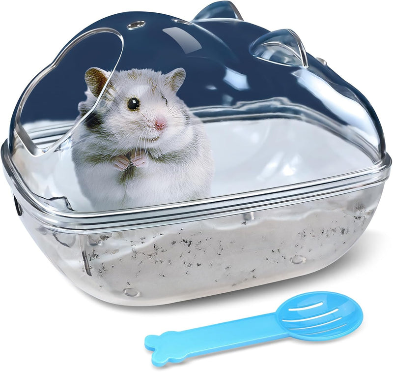lazYYzal Hamster Bathtub,Hamster Bathroom,Small Animal Habitat Décor,Sand Bath Container Transparent Beds,Hamster Bed,Ic