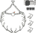 Herm Sprenger Dog Training Prong Collar with Quick Release Cliclock Buckle, 3 Extra Links, 30 Comfort Tips - Stainless S