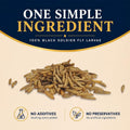 Classic Flock 10lb Dried Black Soldier Fly Larvae Chicken Feed,100% Natural Non-GMO BSF Larvae,More Calcium Than Mealworms,High Protein Chickens Treats, Food for Wild Birds, Ducks, Laying Hens