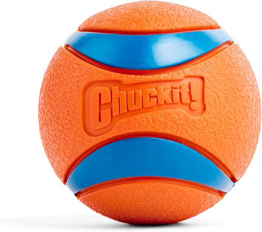 Chuckit! Ultra Ball Dog Fetch Toy, Large 3in, for 60-100lbs Dogs, Floats