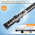 hygger Submersible LED Aquarium Light, 8W 7 in 24/7 Mode Fish Tank Light with 5 Rows Beads, with Timer 9 Colors and Adju