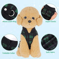 Rbenxia 4 Pieces Buffalo Plaid Dog Sweaters with Leash Ring Soft Fleece Vest Dog Pullover Warm Jacket Pet Dog Clothes Wi