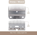 FURZONE A2 Large Animal Clipper Blade (Sheep/Wizard) - 2 in 1 Set (13&12 Teeth), Sheep Grooming Replacement Blade, Profe