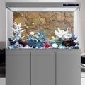 Stone Aquarium Backdrop Rock Wall Fish Tank Background 72x24 in Polyester