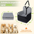 Waterproof Dog Booster Car Seat for Small Medium Dogs up to 26 lbs